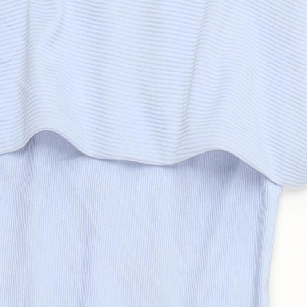 New Look Womens Blue  Polyester Mini  Size 10  Square Neck Zip