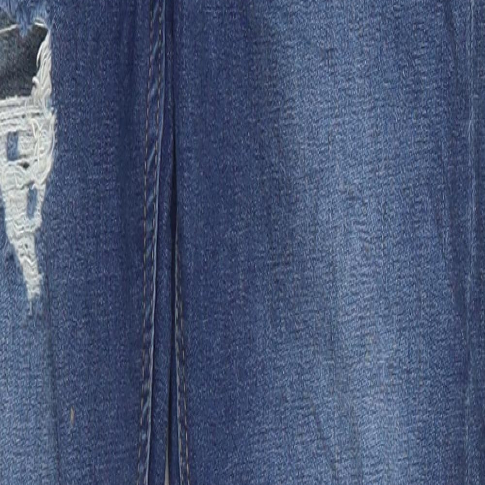 River Island Womens Blue  Cotton Skinny Jeans Size 8 L28 in Regular Button