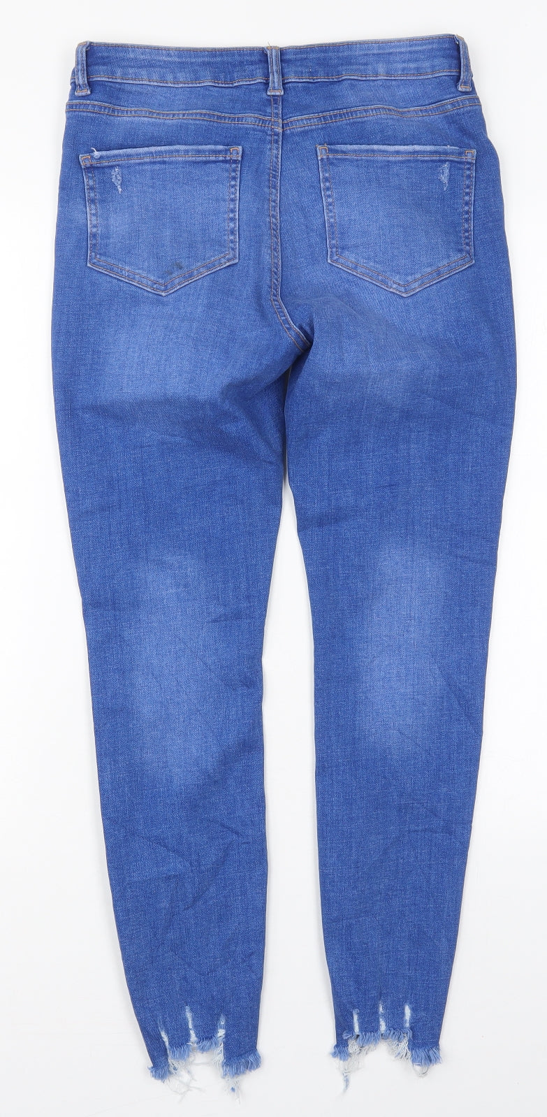 Denim Co Womens Blue  Cotton Skinny Jeans Size 12 L28 in Regular Button