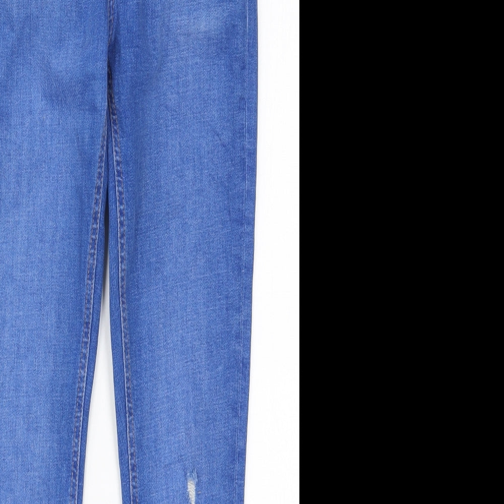 Denim Co Womens Blue  Cotton Skinny Jeans Size 12 L28 in Regular Button