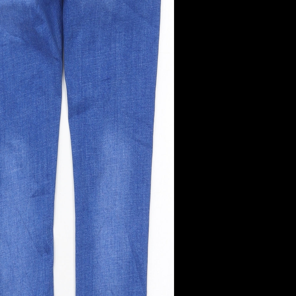 Denim Co Womens Blue  Cotton Skinny Jeans Size 12 L28 in Regular Button