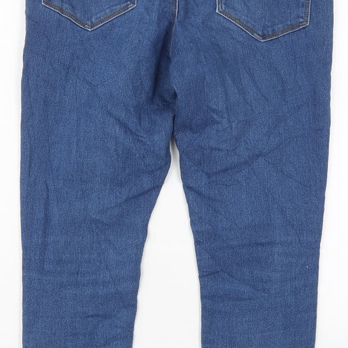 Dorothy Perkins Womens Blue  Cotton Skinny Jeans Size 10 L25 in Regular Button