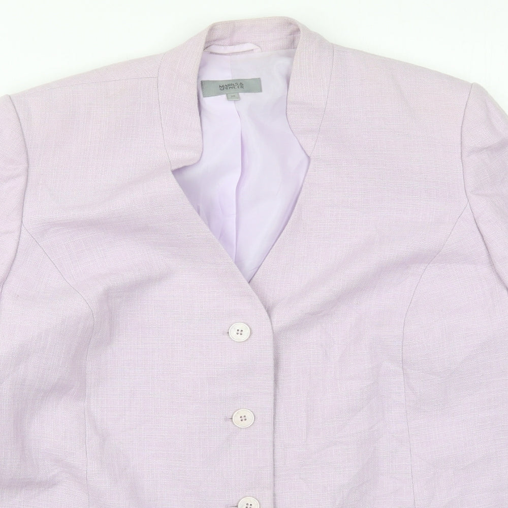 Marks and Spencer Womens Purple   Jacket  Size 20  Button
