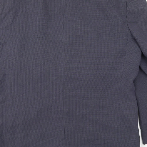 Ultimo Mens Blue Check Viscose Jacket Suit Jacket Size 40