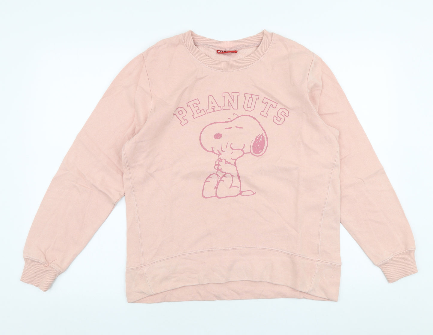 TU Womens Pink  Cotton Pullover Sweatshirt Size 10  Pullover - Peanuts