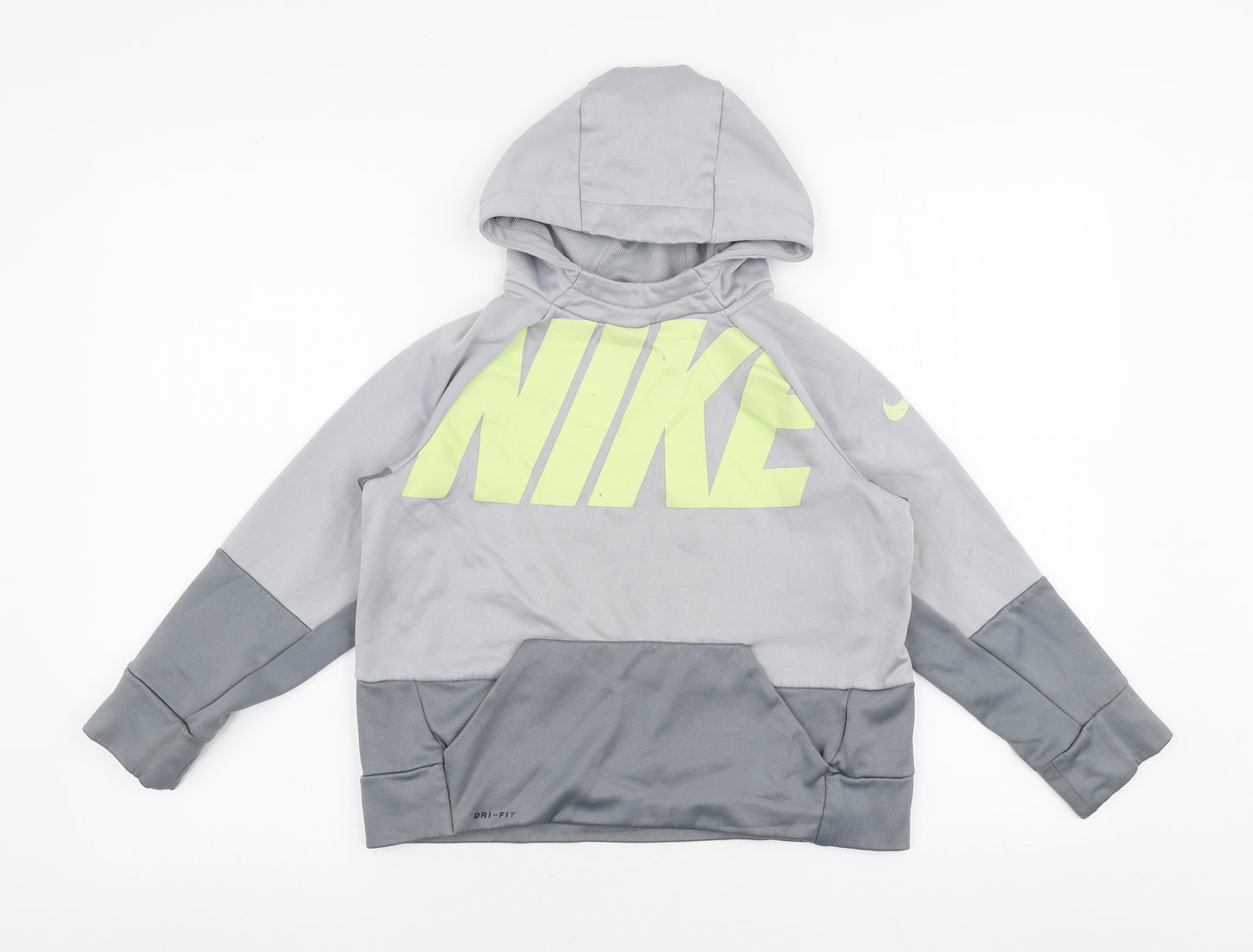 Nike Boys Grey  Polyester Pullover Hoodie Size 11-12 Years  Pullover