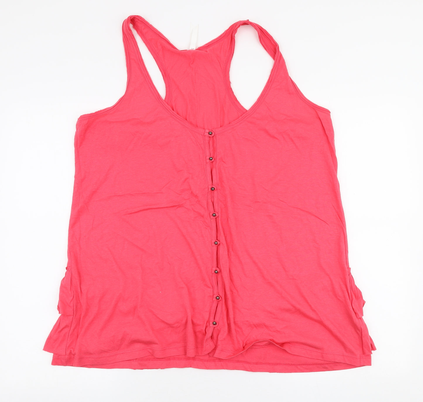 Marks and Spencer Womens Pink  Cotton Camisole Blouse Size 18 Round Neck