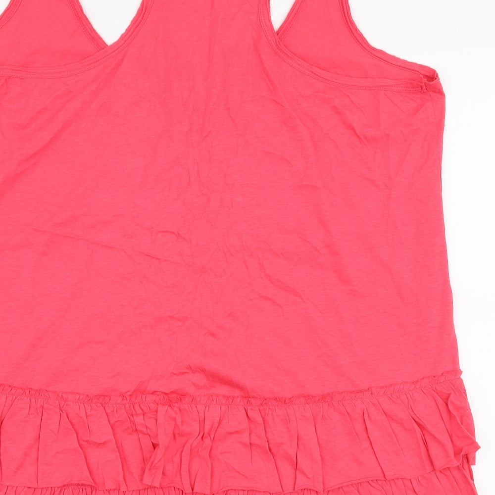 Marks and Spencer Womens Pink  Cotton Camisole Blouse Size 18 Round Neck