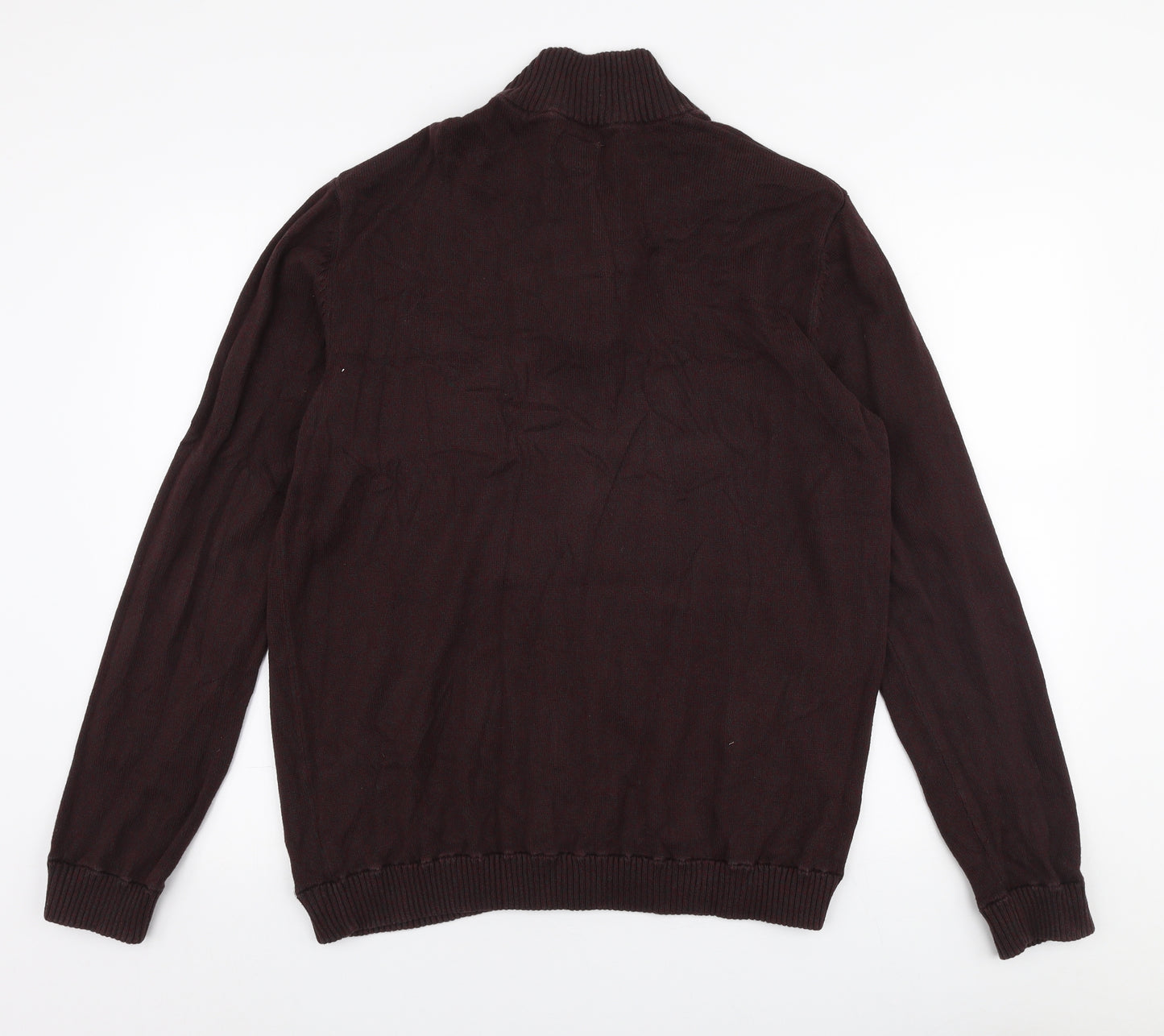 JACK & JONES Womens Red High Neck  Cotton Pullover Jumper Size XL