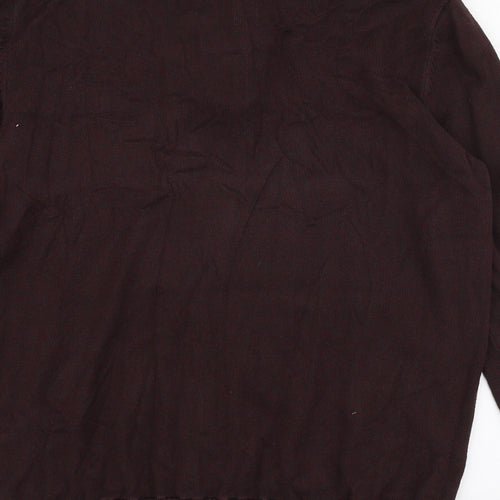 JACK & JONES Womens Red High Neck  Cotton Pullover Jumper Size XL