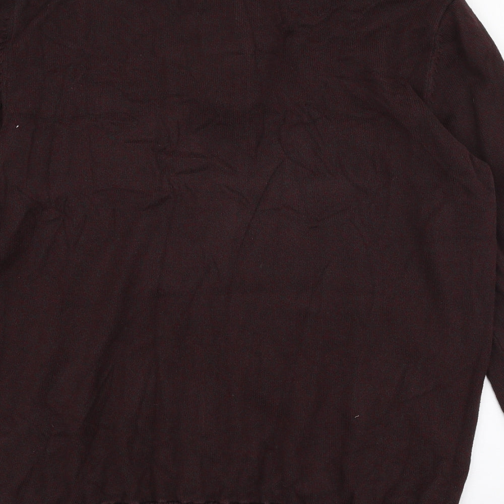 JACK & JONES Womens Red High Neck  Cotton Pullover Jumper Size XL