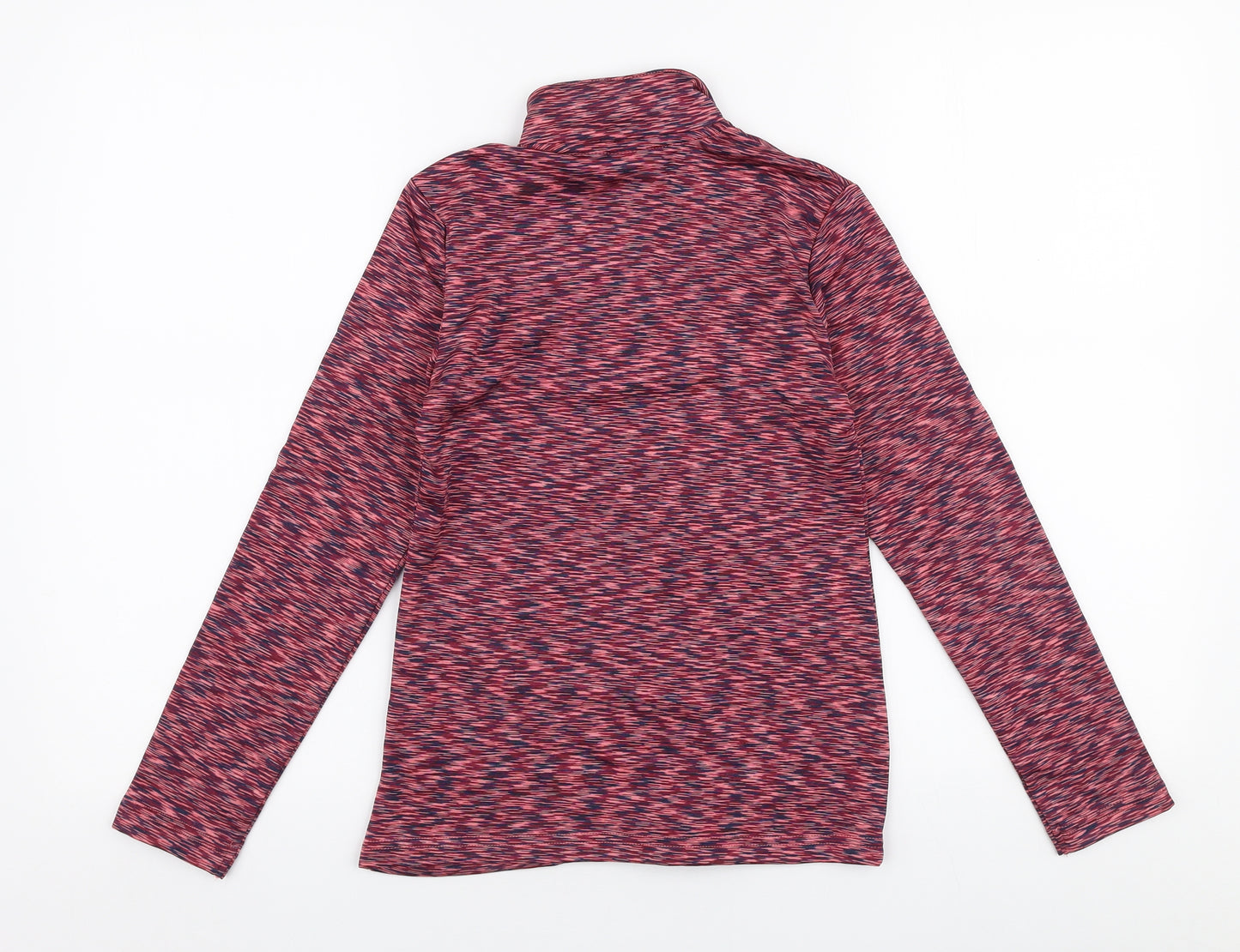 Crivit Girls Pink Striped Polyester Pullover Sweatshirt Size 9-10 Years  Zip - Activewear