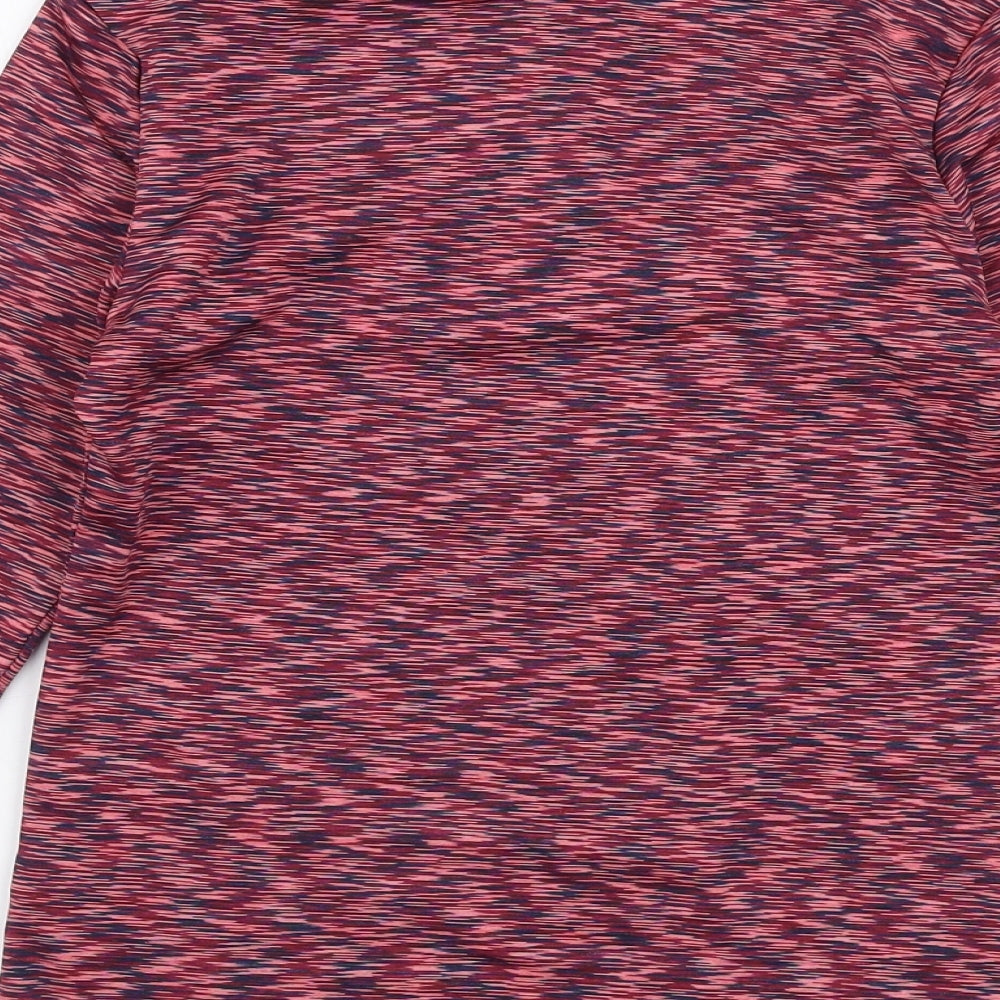Crivit Girls Pink Striped Polyester Pullover Sweatshirt Size 9-10 Years  Zip - Activewear
