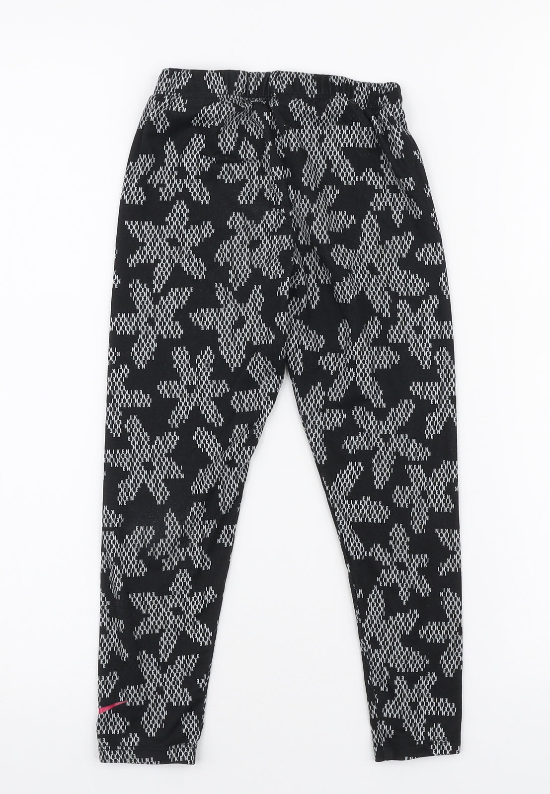 Nike Girls Black  Polyester Jogger Trousers Size 6 Years  Slim Pullover - Leggings