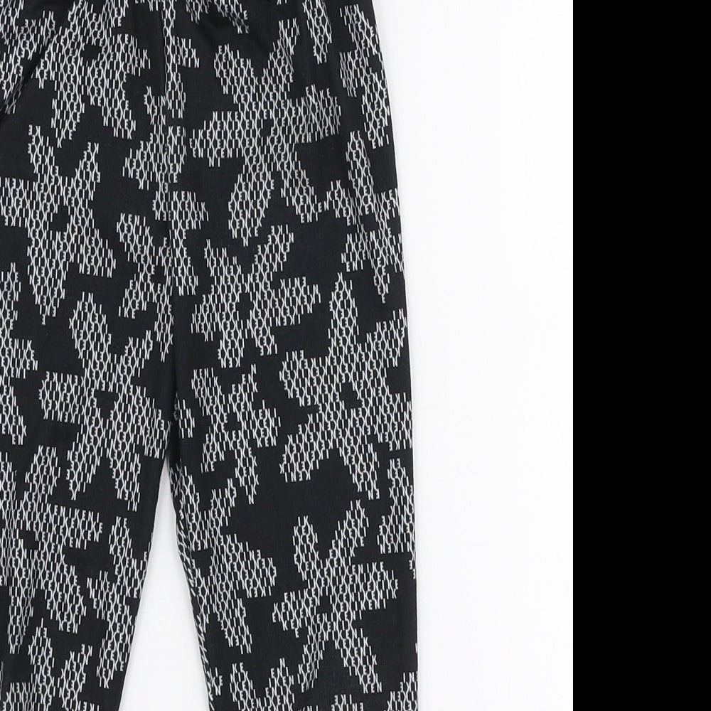 Nike Girls Black  Polyester Jogger Trousers Size 6 Years  Slim Pullover - Leggings