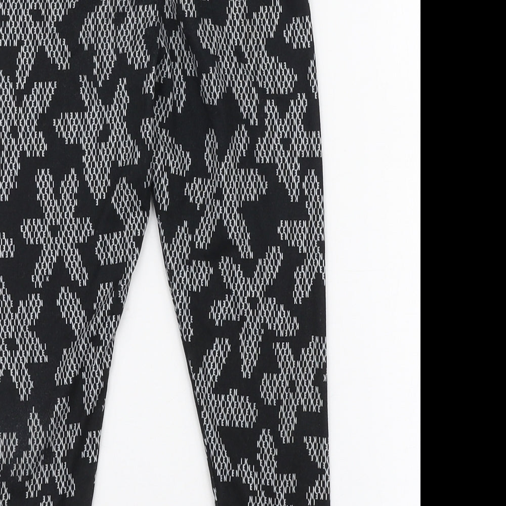 Nike Girls Black  Polyester Jogger Trousers Size 6 Years  Slim Pullover - Leggings