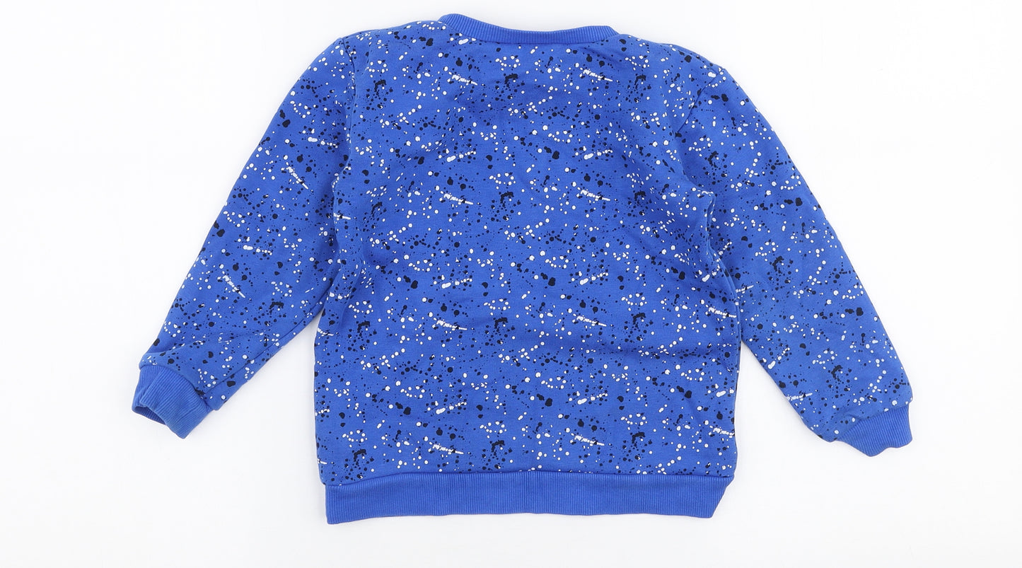 Dunnes Stores Boys Blue  Cotton Pullover Sweatshirt Size 3-4 Years  Pullover - The boss