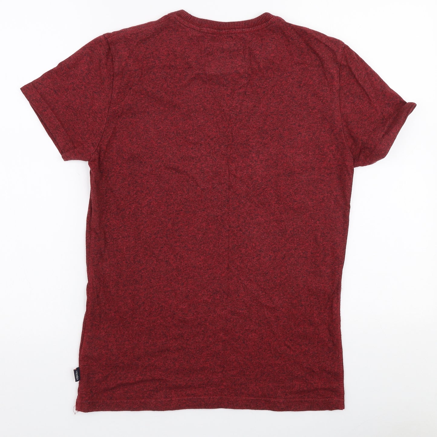 Super Dry Mens Red  Cotton  T-Shirt Size XS Round Neck