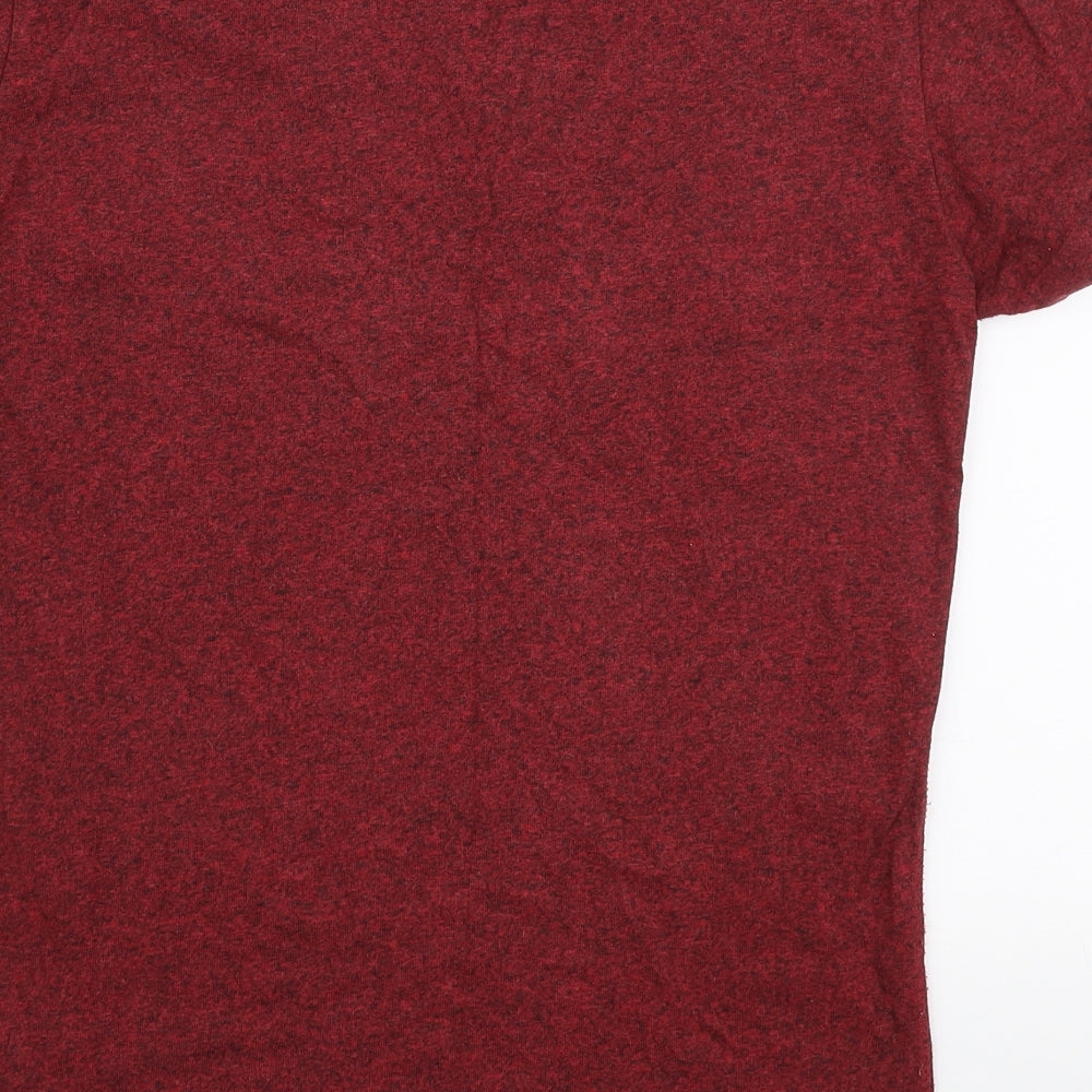 Super Dry Mens Red  Cotton  T-Shirt Size XS Round Neck