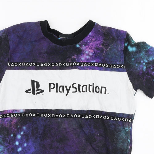NEXT Boys Purple  Cotton Jersey T-Shirt Size 10 Years Round Neck Pullover - Playstation