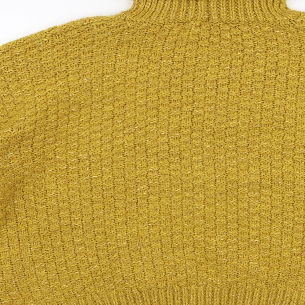 F&F Womens Yellow Roll Neck  Acrylic Pullover Jumper Size 18