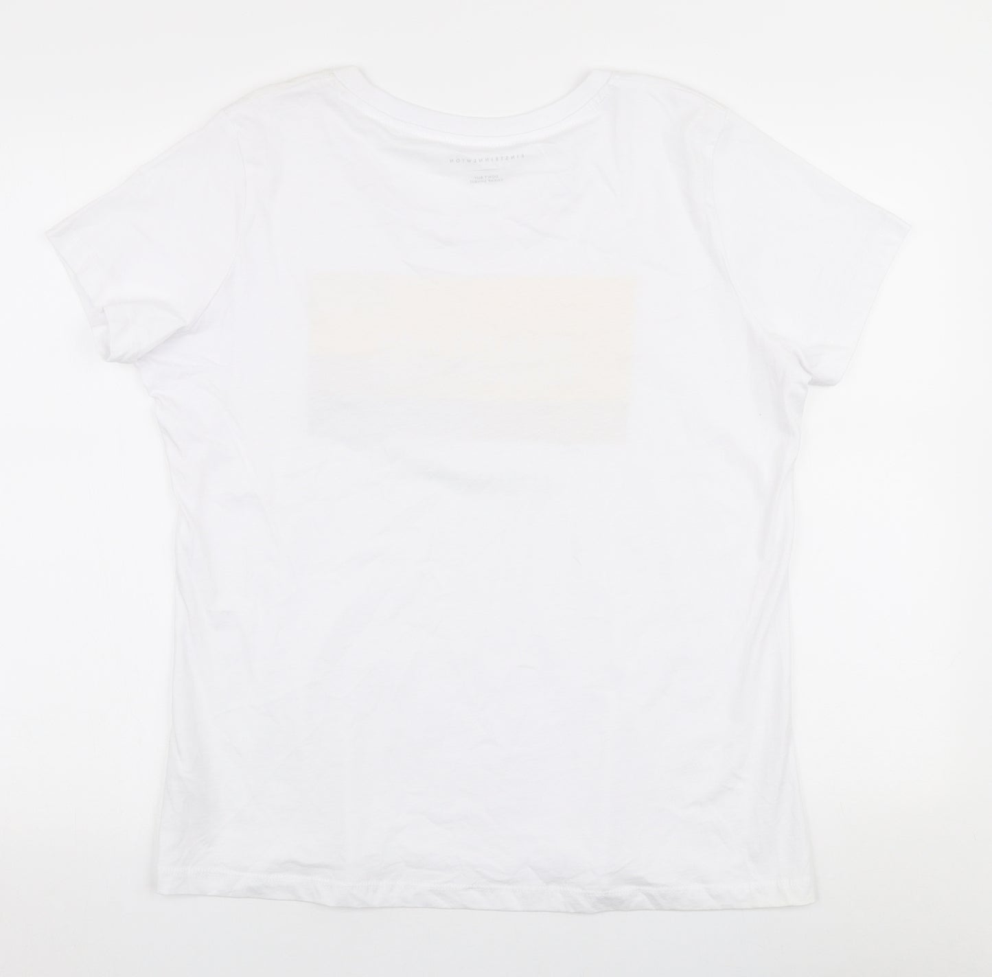 Einstein Newton Womens White  100% Cotton Jersey T-Shirt Size 2XL Round Neck - Beauty has no skin tone