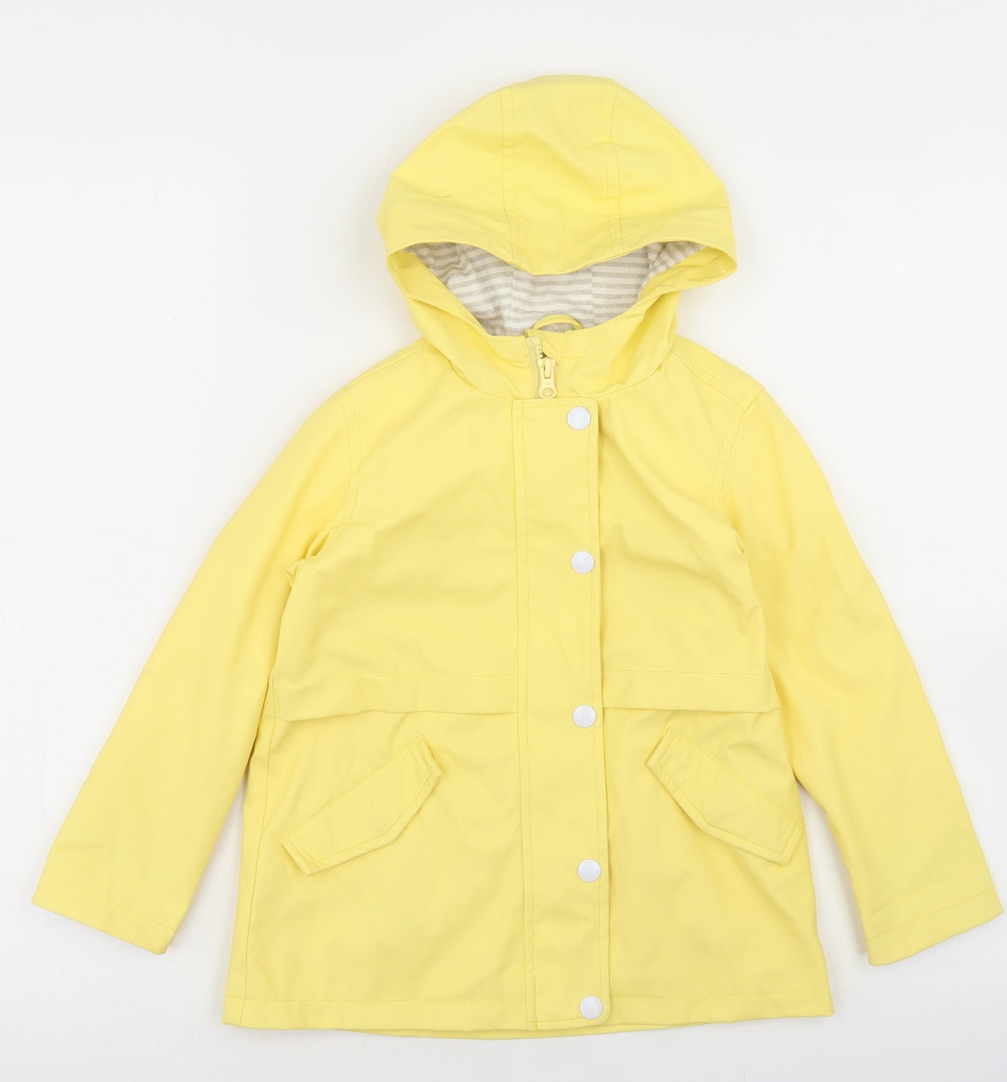 Dunnes Stores Girls Yellow   Rain Coat Coat Size 4 Years  Zip