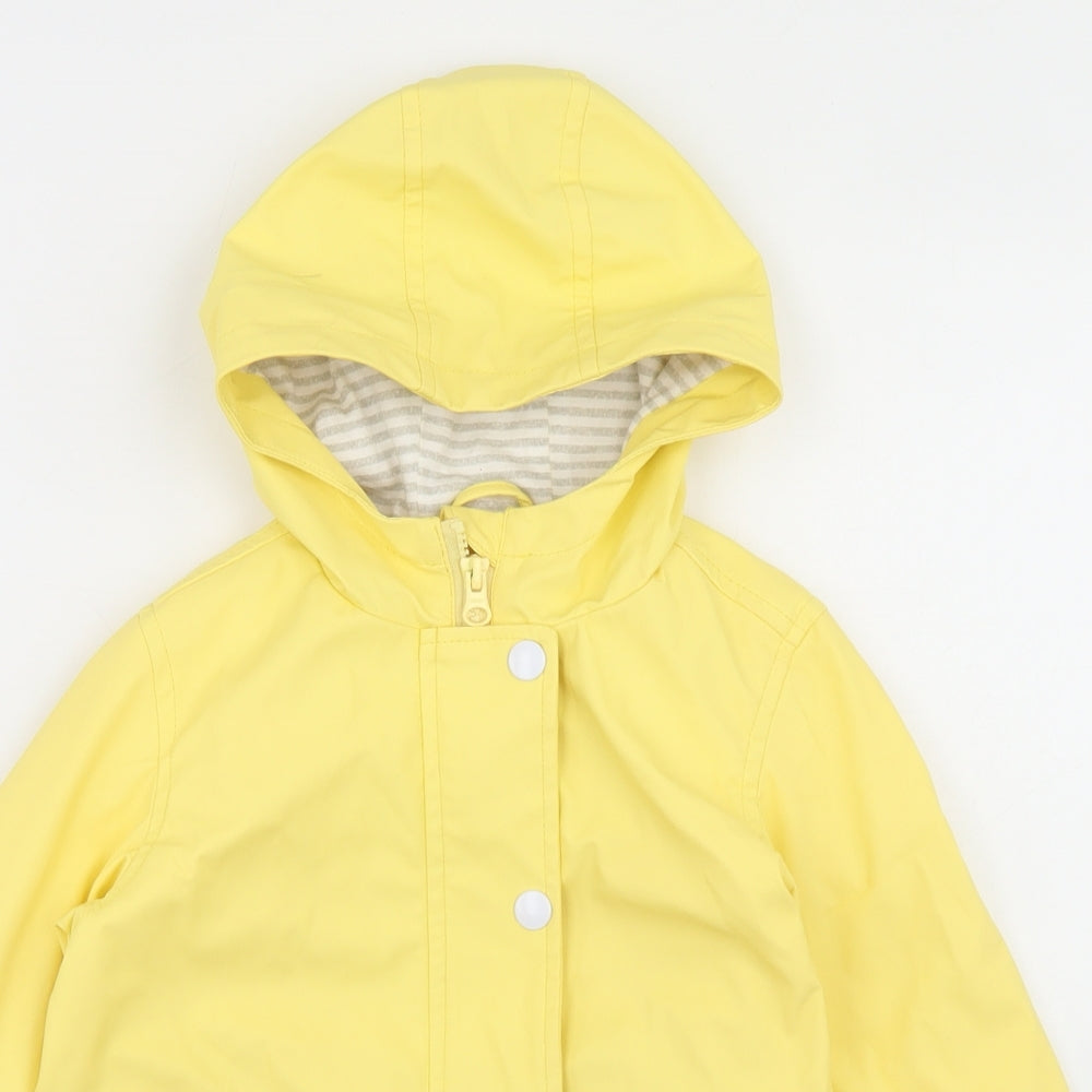 Dunnes Stores Girls Yellow   Rain Coat Coat Size 4 Years  Zip
