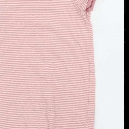 H&M Girls Pink Striped Cotton Romper One-Piece Size 6-9 Months  Snap