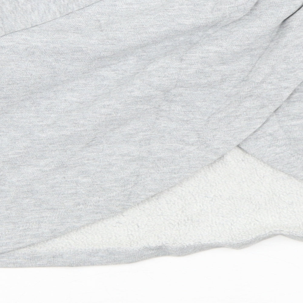 NEXT Girls Grey  Cotton Pullover Sweatshirt Size 7 Years   - Cropped, Open Back