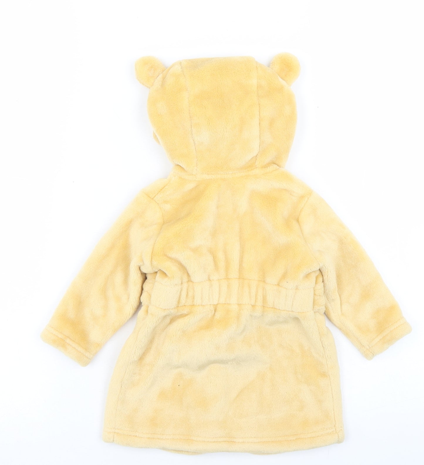 George Boys Yellow Solid Polyester Kaftan Gown Size 3-6 Months  Tie - Winnie The Pooh