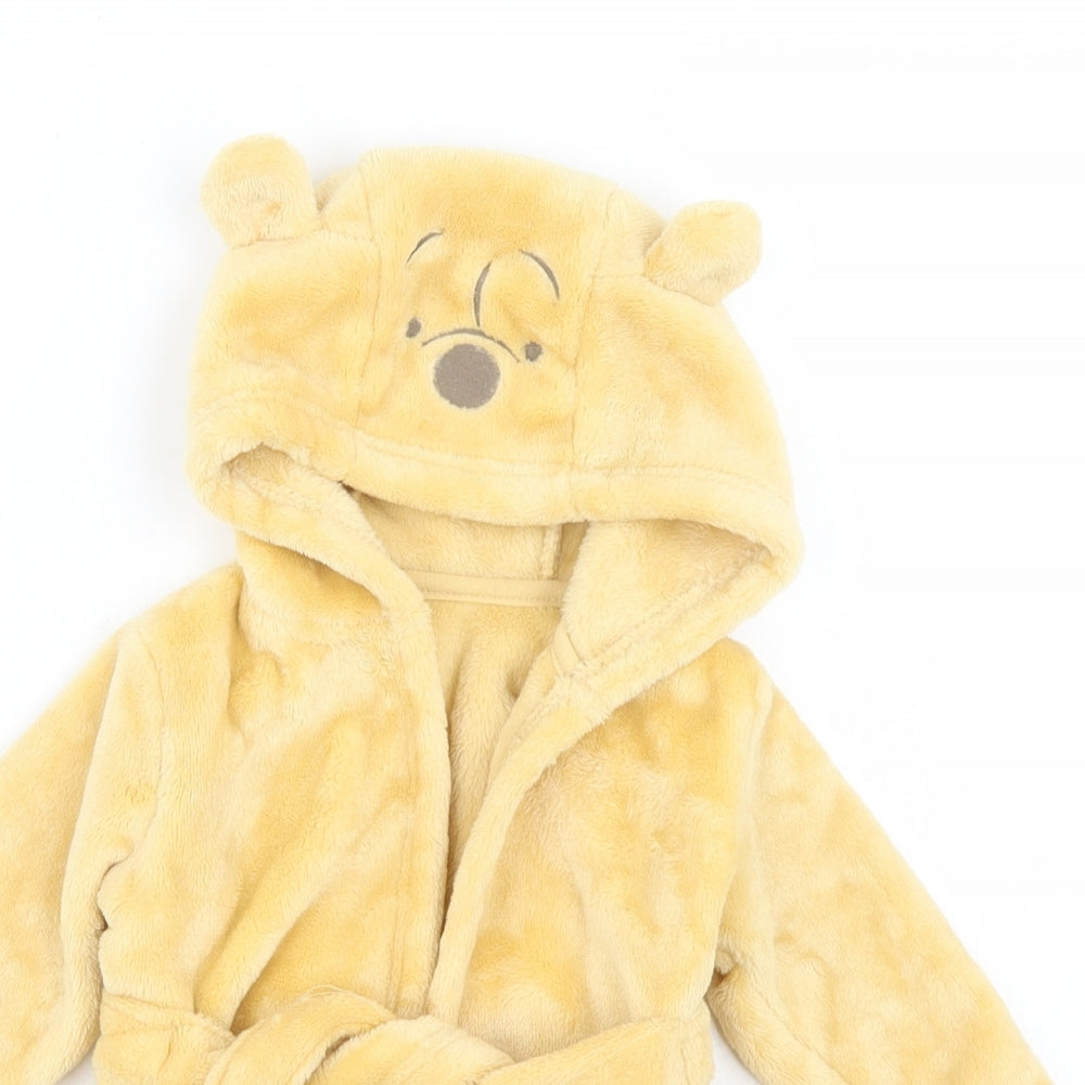 George Boys Yellow Solid Polyester Kaftan Gown Size 3-6 Months  Tie - Winnie The Pooh