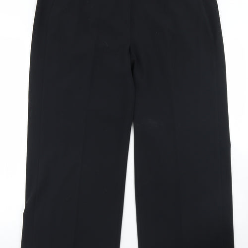 Marks and Spencer Womens Black  Polyester Dress Pants Trousers Size 38 in L28 in Regular Zip