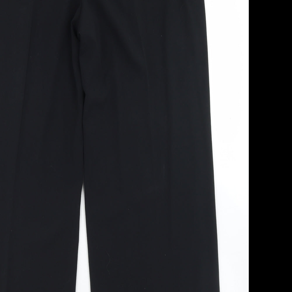 Marks and Spencer Womens Black  Polyester Dress Pants Trousers Size 38 in L28 in Regular Zip