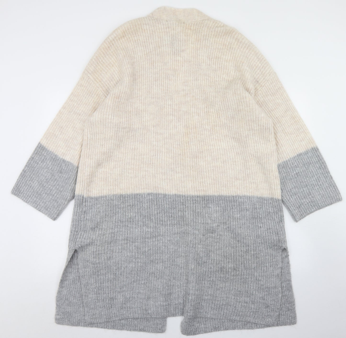 George Womens Beige Round Neck  Acrylic Cardigan Jumper Size XL