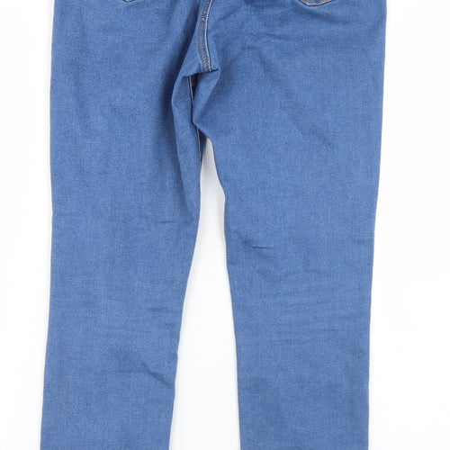 Denim Co Womens Blue  Cotton Skinny Jeans Size 14 L28 in Regular Button