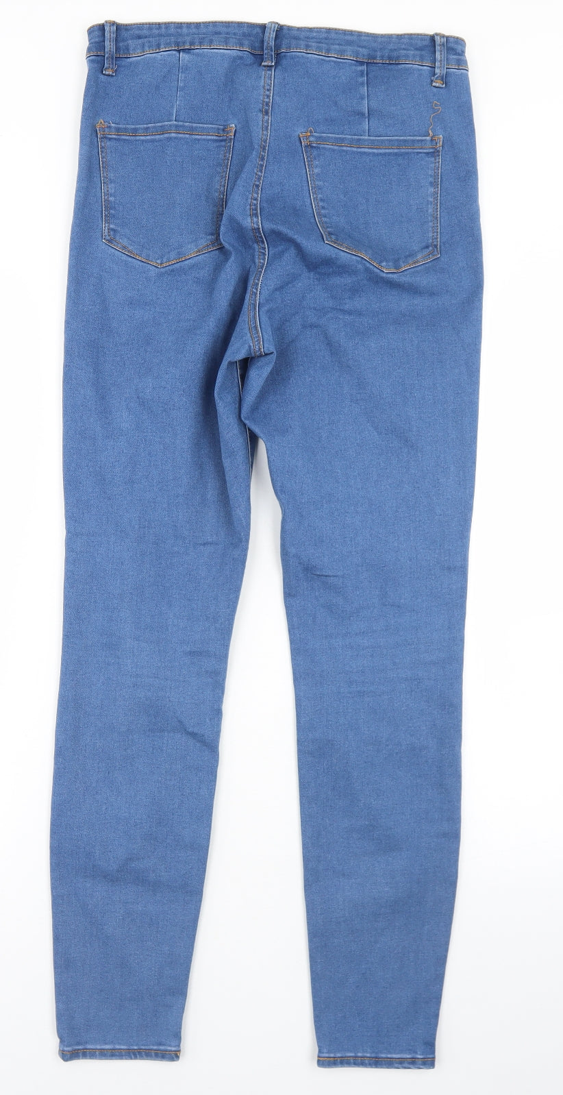 Denim Co Womens Blue  Cotton Skinny Jeans Size 14 L28 in Regular Button