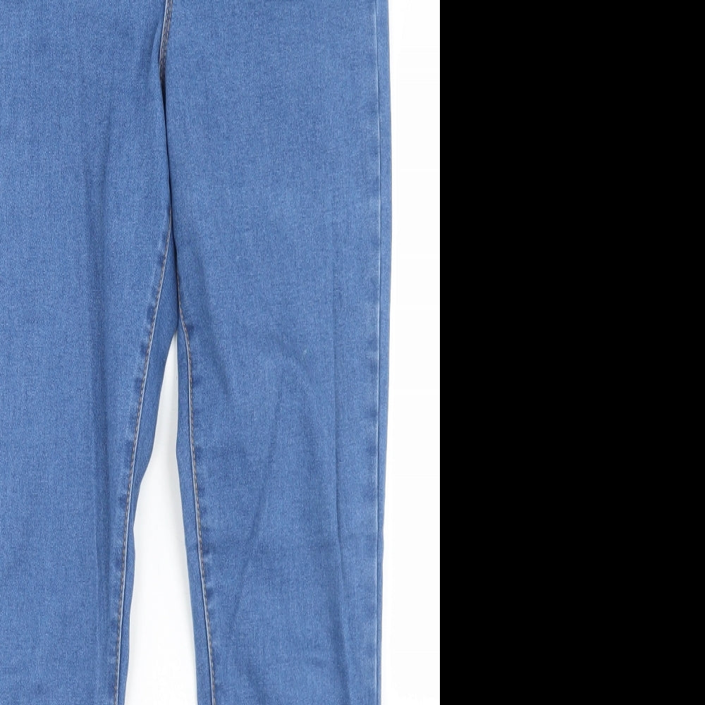 Denim Co Womens Blue  Cotton Skinny Jeans Size 14 L28 in Regular Button