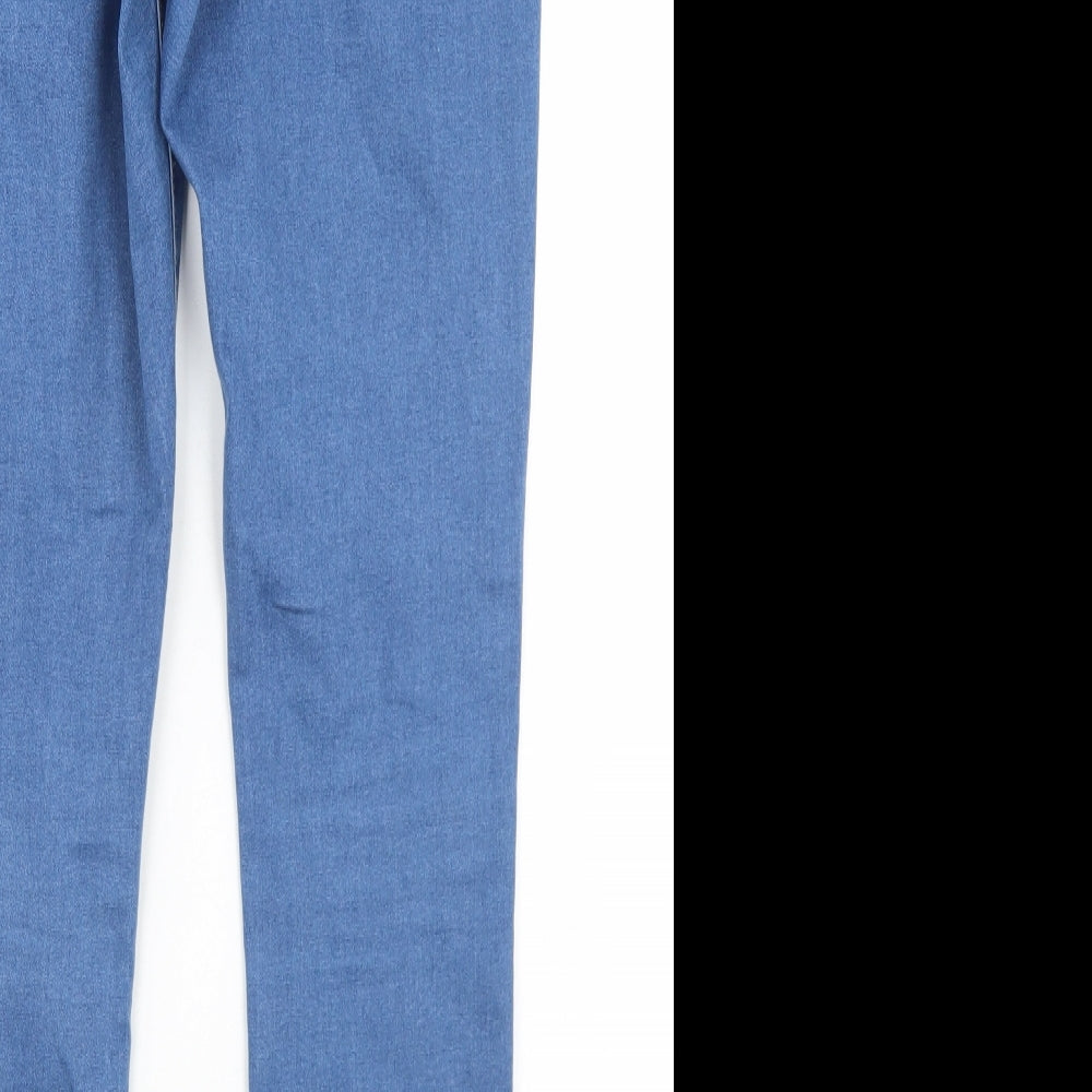 Denim Co Womens Blue  Cotton Skinny Jeans Size 14 L28 in Regular Button