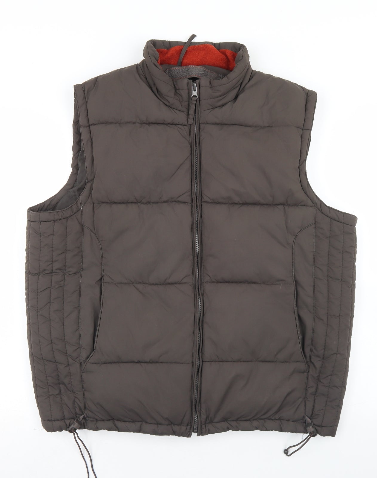 Dunnes Stores Mens Brown   Gilet Coat Size L  Zip