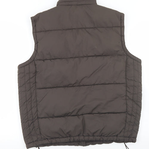 Dunnes Stores Mens Brown   Gilet Coat Size L  Zip