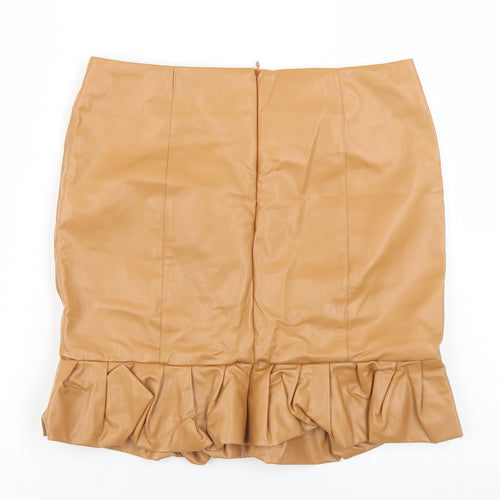 Cherry Koko Womens Brown  Polyester Trumpet Skirt Size M   Zip