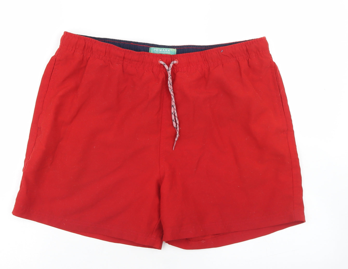 Primark Mens Red  Polyester Athletic Shorts Size M  Regular Drawstring - Board Shorts