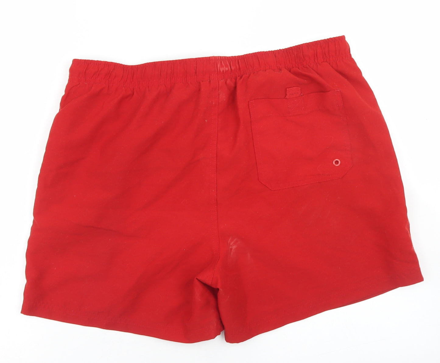 Primark Mens Red  Polyester Athletic Shorts Size M  Regular Drawstring - Board Shorts