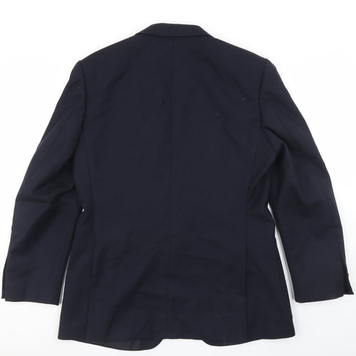 St Michael Mens Blue  Wool Jacket Blazer Size 38