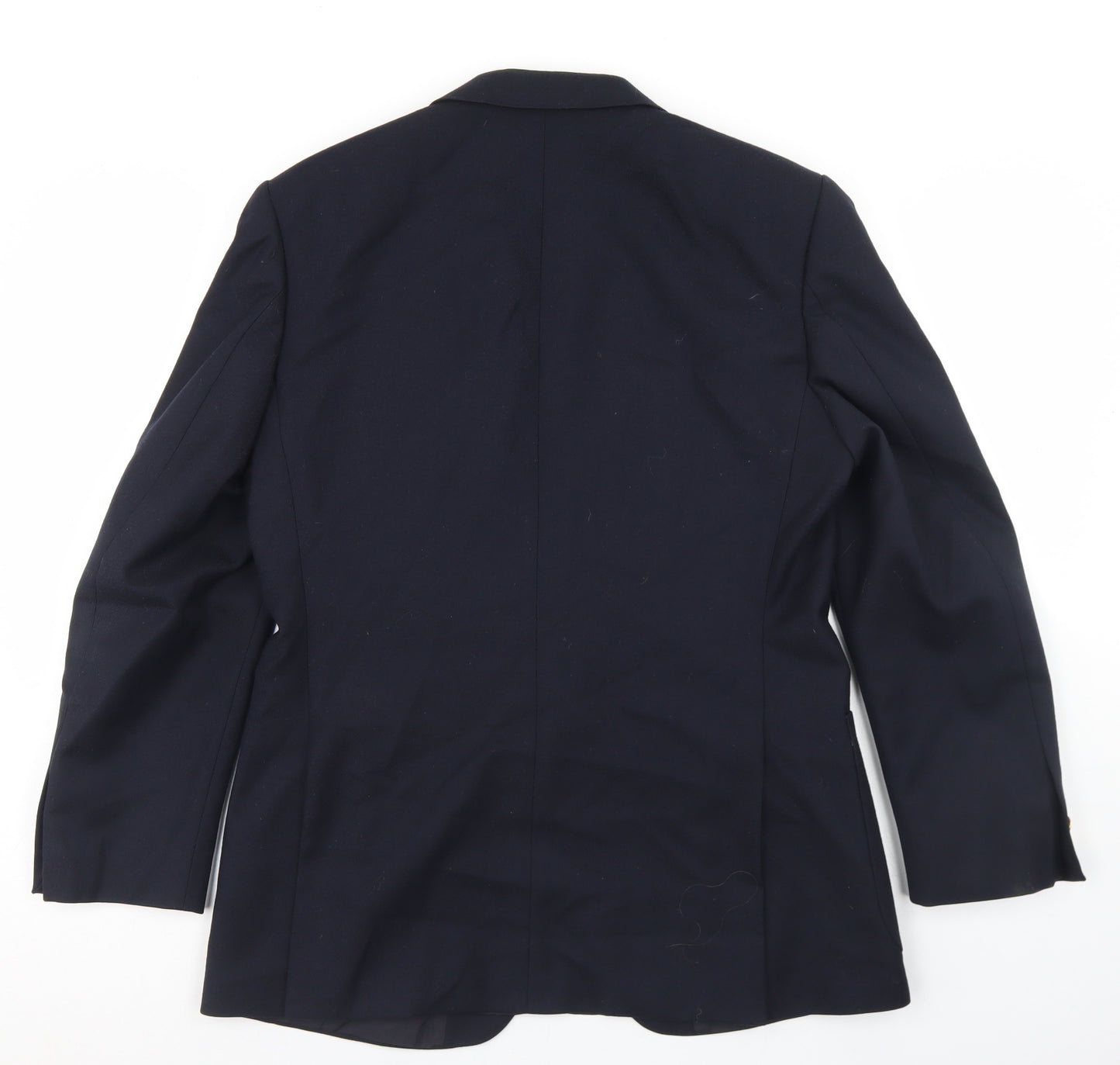St Michael Mens Blue  Wool Jacket Blazer Size 38