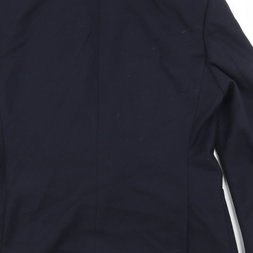 St Michael Mens Blue  Wool Jacket Blazer Size 38