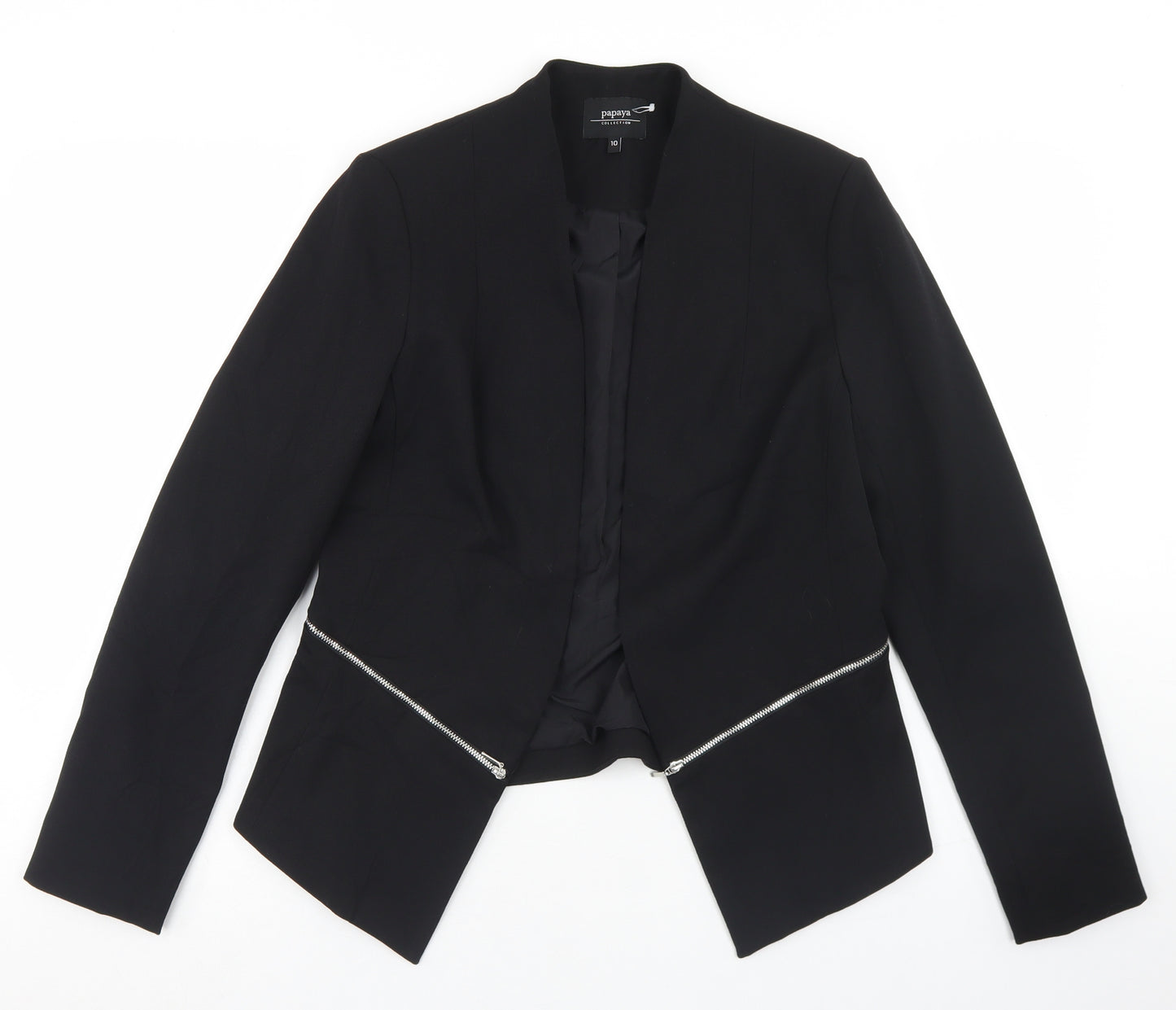 Papaya Womens Black   Jacket Blazer Size 10