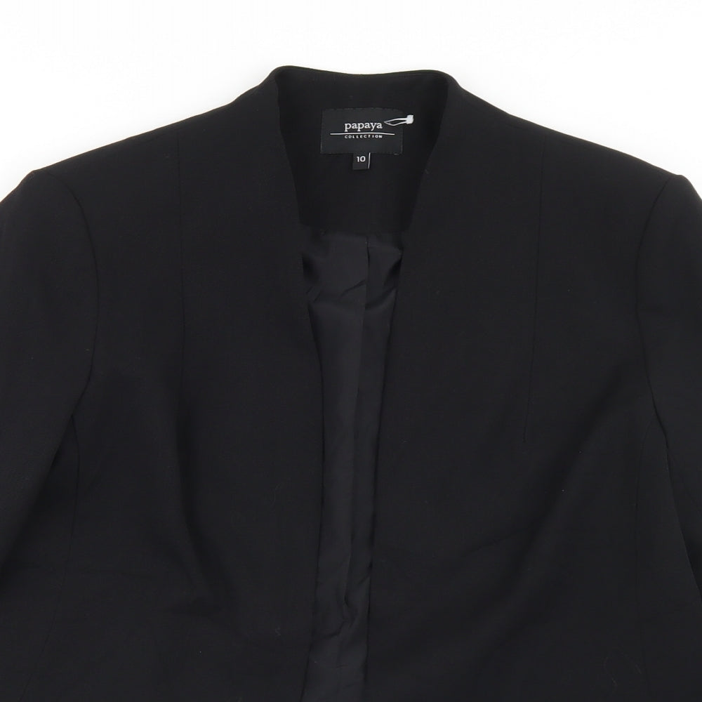 Papaya Womens Black   Jacket Blazer Size 10