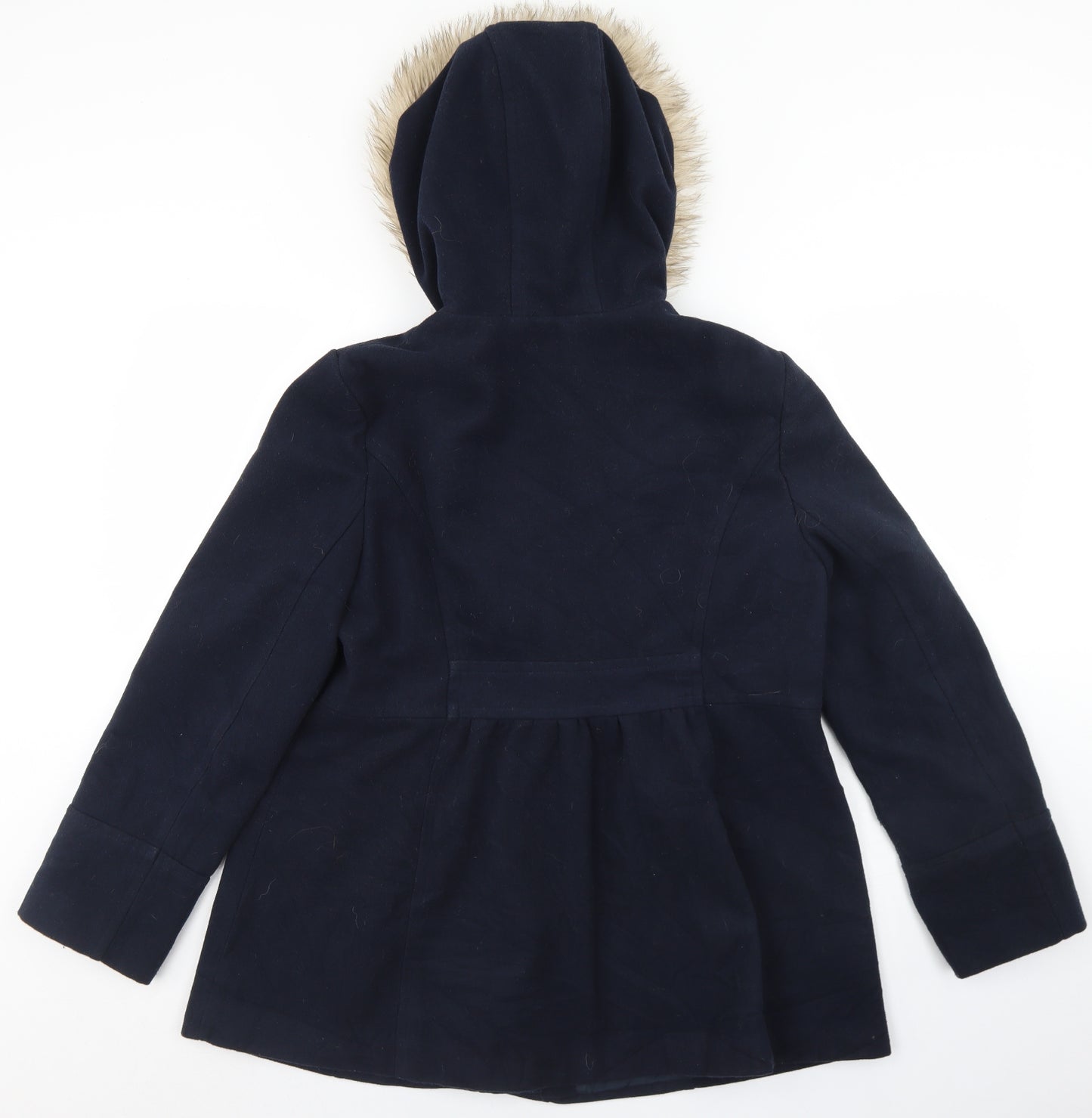Atmosphere Womens Blue   Overcoat Coat Size 14  Snap